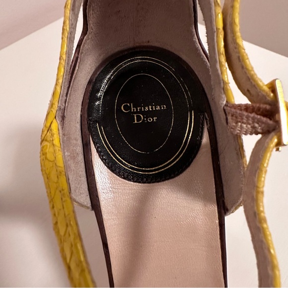 Dior Maryjane High Heels - Brown and Yellow Eu 36.5 - Picture 6 of 16